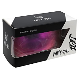 Маска горнолыжная White Owl FA-079, розовая с серым (съемная линза)