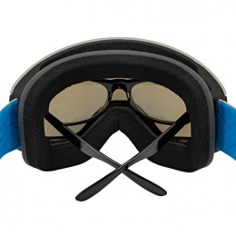 Маска горнолыжная White Owl FA-079, синяя с черным (съемная линза)