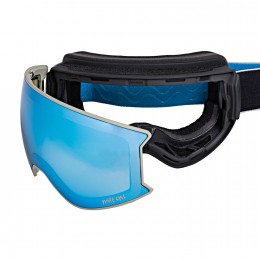 Маска горнолыжная White Owl FA-079, синяя с черным (съемная линза)