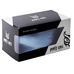 Маска горнолыжная White Owl FA-079, синяя с черным (съемная линза)