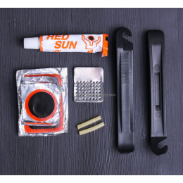 Набор "Bike", универсальный ключ, ремкомплект, инструмент для разбортировки шин, насос