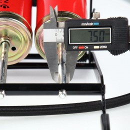 Насос ножной с манометром COMIRON FUJIN 2, стальной  корпус, два поршня 55*110мм.