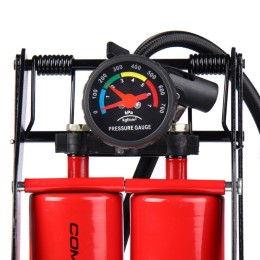 Насос ножной с манометром COMIRON FUJIN 2, стальной  корпус, два поршня 55*110мм.