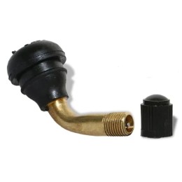 Ниппель для бескамерных колес электрического скутера и велосипеда PVR70, изогнутый (1 шт)