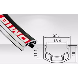 Обод 24" Alex Rims DM18, 36H, Чёрный