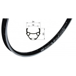 Обод 26" Remerx Dragon Line L719, 36H, V-br, не пистонированный, чёрный