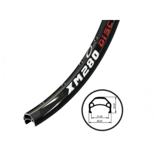Обод 27,5" двустеночный, XM280 DISC, под дисковый тормоз,32 отв, Schrader (AV), пистонированный, WEINMANN