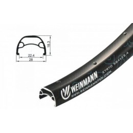 Обод 27,5" WEINMANN U28 DISC, под дисковый тормоз, двухслойный, 32 отв. Schrader (AV), пистонированный