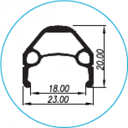 Обод 27,5" Weinmann  X-STAR18 двойной алюм., 32H*14G, черный