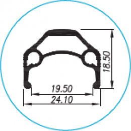 Обод 28-29" Weinmann XTB26 622x20 36H*14G, защитная полоса, черный