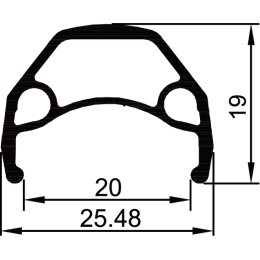 Обод 28"/700c/29" WEINMANN LUX 20  2-х слойный, пистонированный,  под диск 32H