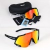 Очки солнцезащитные ESLNF. ударопрочные. Линза: HD POLARIZED-Зеркальная. Silicone переносица и боковые душки. Черный-Оранжевый