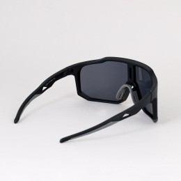 Очки солнцезащитные KRYPTON. ударопрочные. Линза- Зеркальная. Материалы: PC+ Silicone мягкая накладка на нос. Черные