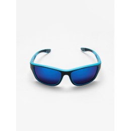Очки солнечные спортивные, uv 400, голубая оправа, черная линза