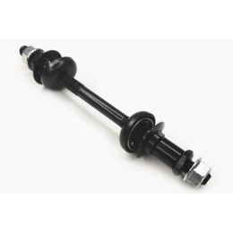 Ось задняя 170 мм "МТВ" в сборе с подшипниками и чашками, размер 3/8*170, черная, конуса с пыльниками, черная