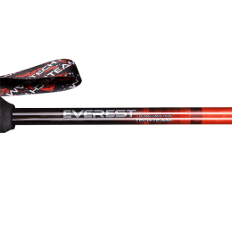 Палки треккинговые Everest Red 105-135см. 3-х секционные 16/14/12мм. Alu7075, ручка EVA, система Antishook