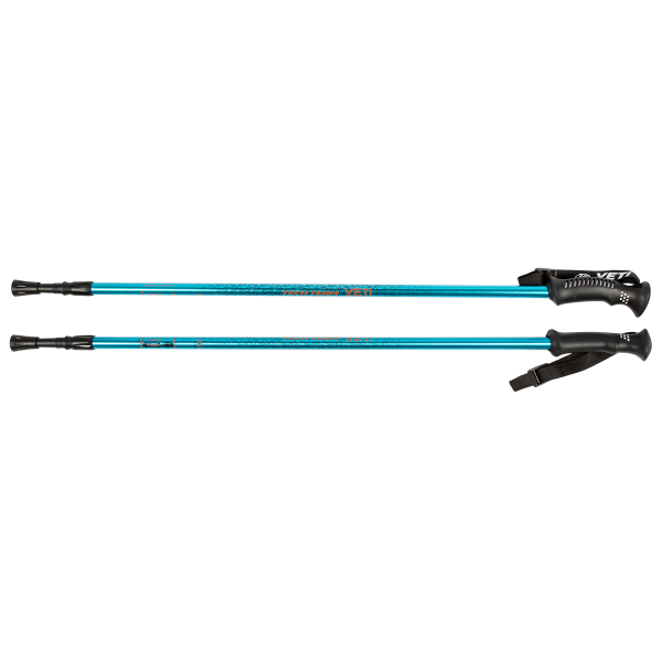 Палки треккинговые Yeti 115-135 см Blue 2-х секционные, диаметр 16/14 мм, ручка пластмассовая анатомическая, al6061, система antishock