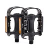 Педаль MTB HONGDING HD-905, 9/16 резьба, PP+STEEL корпус, сталь. подшипник, 103х82мм, с рефлектором, 2S ось, black, 1 пара /HD-905