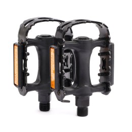 Педаль MTB HONGDING HD-905, 9/16 резьба, PP+STEEL корпус, сталь. подшипник, 103х82мм, с рефлектором, 2S ось, black, 1 пара /HD-905