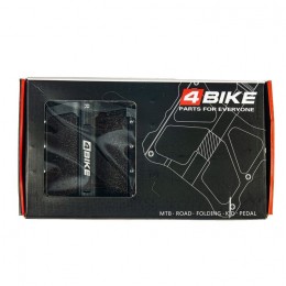 Педали 4BIKE K311, 116х98х16,5 мм, 2ПП,1 втулка скольжения, черные
