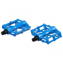 Педали 9/16" с подшипником, алюминиевые, голубые