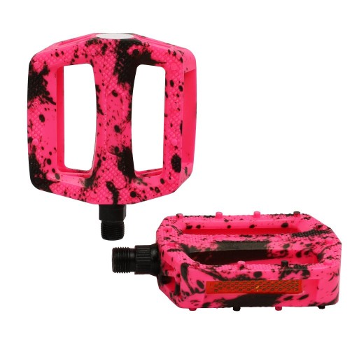 Педали BMX COMIRON MX-P657, 9/16 резьба, 108х98мм, W/T print black-pink