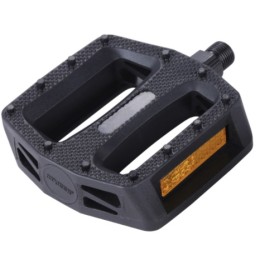 Педали BMX COMIRON MX-P657, 9/16 резьба, PP корпус, сталь. подшипник, 108х98мм, с рефлектором, black