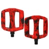 Педали BMX COMIRON MX-P657, 9/16 резьба,108х98мм, W/T print black-red
