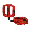 Педали BMX COMIRON MX-P657, 9/16 резьба,108х98мм, W/T print black-red