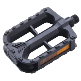 Педали CITY MIXIEER MX-P830, полипропилен, стальные подшипники, ось 2S, с рефлектором, 95х70мм, резьба 9/16, черные