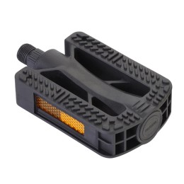 Педали CITY MIXIEER MX-P830, полипропилен, стальные подшипники, ось 2S, с рефлектором, 95х70мм, резьба 9/16, черные