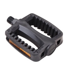 Педали детские MIXIEER KIDS MX-P644, без подшипников, полипропилен, 77х81мм, чёрный с рефлектором, резьба 1/2 дюйма