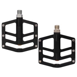Педали EXPERT HONGDING HD-568, 9/16 резьба, CNC корпус, 3 пром. подшипника, 90х101мм, с рефлектором, CR-MO ось, черные