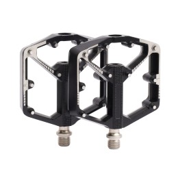 Педали EXPERT HONGDING HD-919, 9/16 резьба, ALU корпус, 1DU+2 ПП, 100х108мм, с рефлектором, CR-MO ось, черные