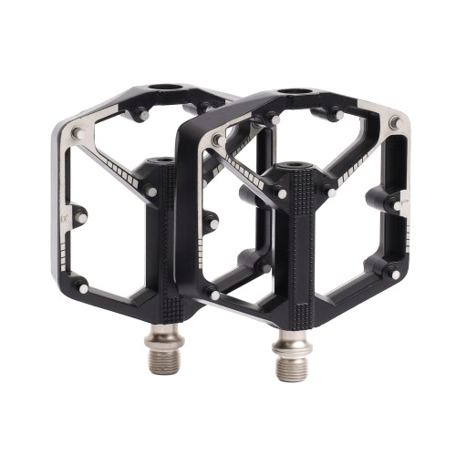Педали EXPERT HONGDING HD-919, 9/16 резьба, ALU корпус, 1DU+2 ПП, 100х108мм, с рефлектором, CR-MO ось, черные