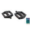 Педали HOGGER PLATFORM пластиковые, 112x107x25мм, резьба 9/16", со сменными шипами, 2DU подшипники, черные