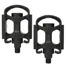 Педали KIDS MIXIEER MX-P619, 1/2 резьба, PP корпус, W/O подшипник, 94х67мм, с рефлектором, 4S ось, black