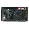 Педали контактные 4BIKE PD15 черные, SPD совместимые, 103х98х30 мм, ПП, ось  Cr-Mo, платформа/замок, черные