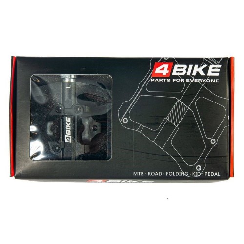 Педали контактные 4BIKE PD15 черные, SPD совместимые, 103х98х30 мм, ПП, ось  Cr-Mo, платформа/замок, черные
