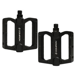 Педали MTB COMIRON MX-P820, 9/16 резьба, ALU корпус, сталь. подшипник, 111х105мм, с рефлектором, 2S ось, black