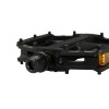 Педали MTB MIXIEER MX-P556, 9/16 резьба, PP корпус, 1DU подшипник, 108х107мм, с рефлектором, сталь ось, vacuum black, черные