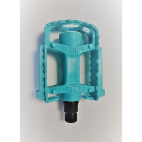 Педали пластиковые детские, 90x77мм, ось 9/16", голубые, инд.уп. Vinca Sport