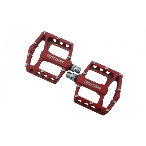 Педали Tech Team AL-46 red, подш.скольж, 9/16"