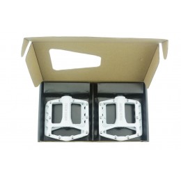 Педали Tech Team AL-46  white, подш.скольж, 9/16"