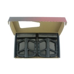 Педали Tech Team N-9 black нейлон со съемными шипами, подш. скольж, черные