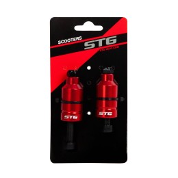 Пеги для трюкового самоката с осью, 22.2 мм, алюм., красный, 2шт.