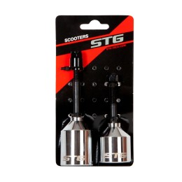 Пеги для трюкового самоката с осью, 36 мм, алюм., серебр., 2шт.