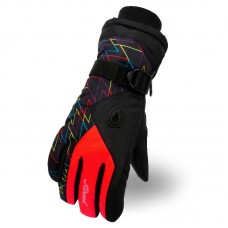 Перчатки горнолыжные KINEED, черно-красные