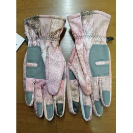 Перчатки лыжные женские JW2014, розово-коричневые