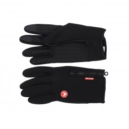 Перчатки с длинными пальцами PARTIZAN A0001 теплые осень/зима с замком, черный